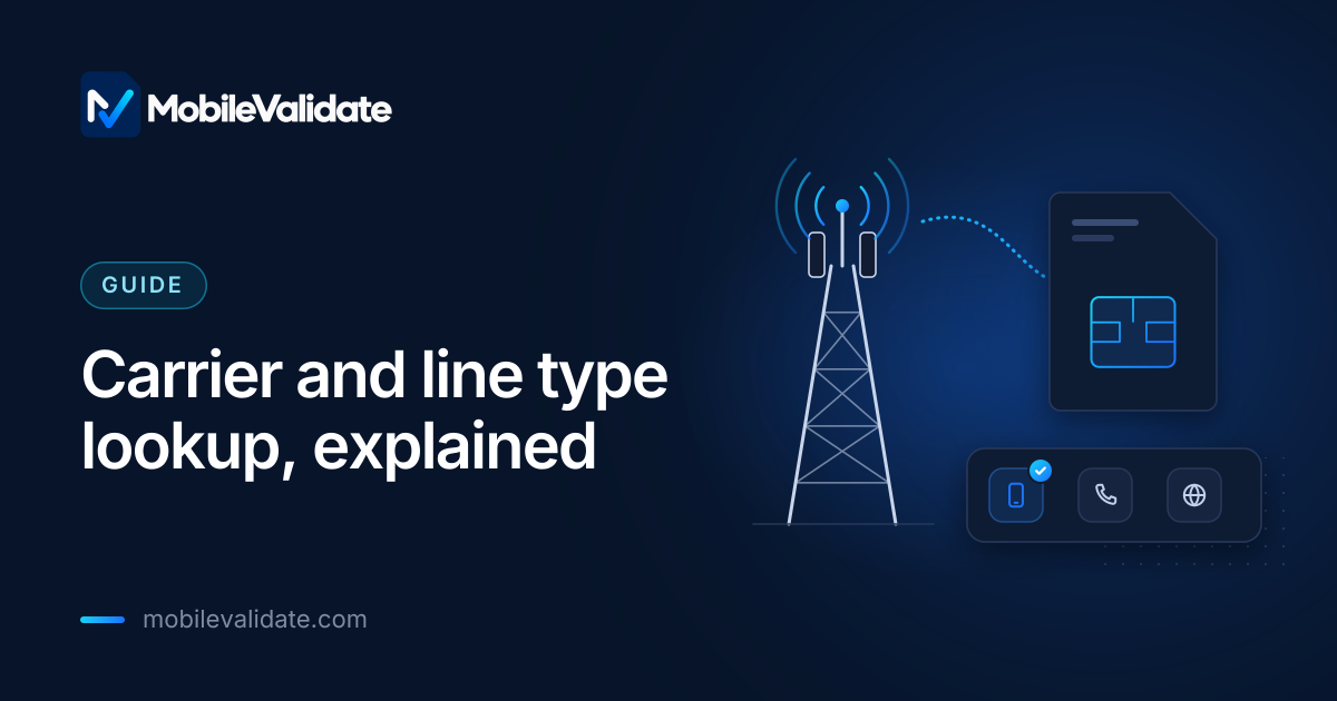 Cover: Carrier and line type lookup, explained