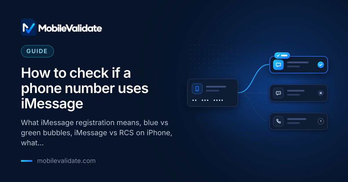 Cover: How to check if a phone number uses iMessage
