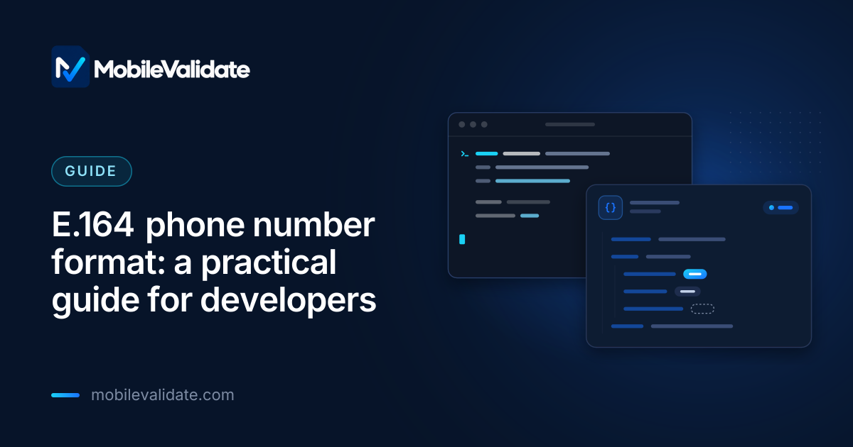 Cover: E.164 phone number format: a practical guide for developers