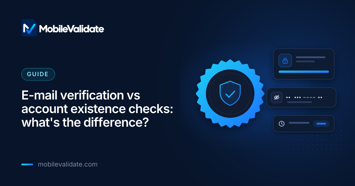 Cover: E-mail verification vs account existence checks: what's the difference?