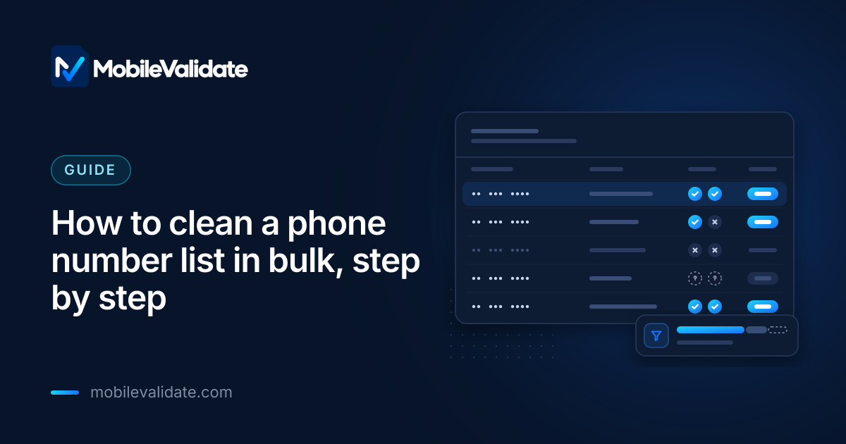 Cover: How to clean a phone number list in bulk, step by step