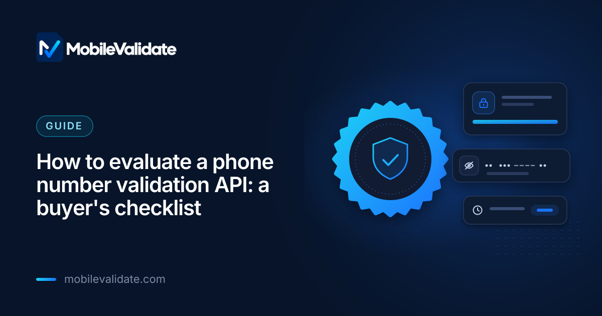 Cover: How to evaluate a phone number validation API: a buyer's checklist