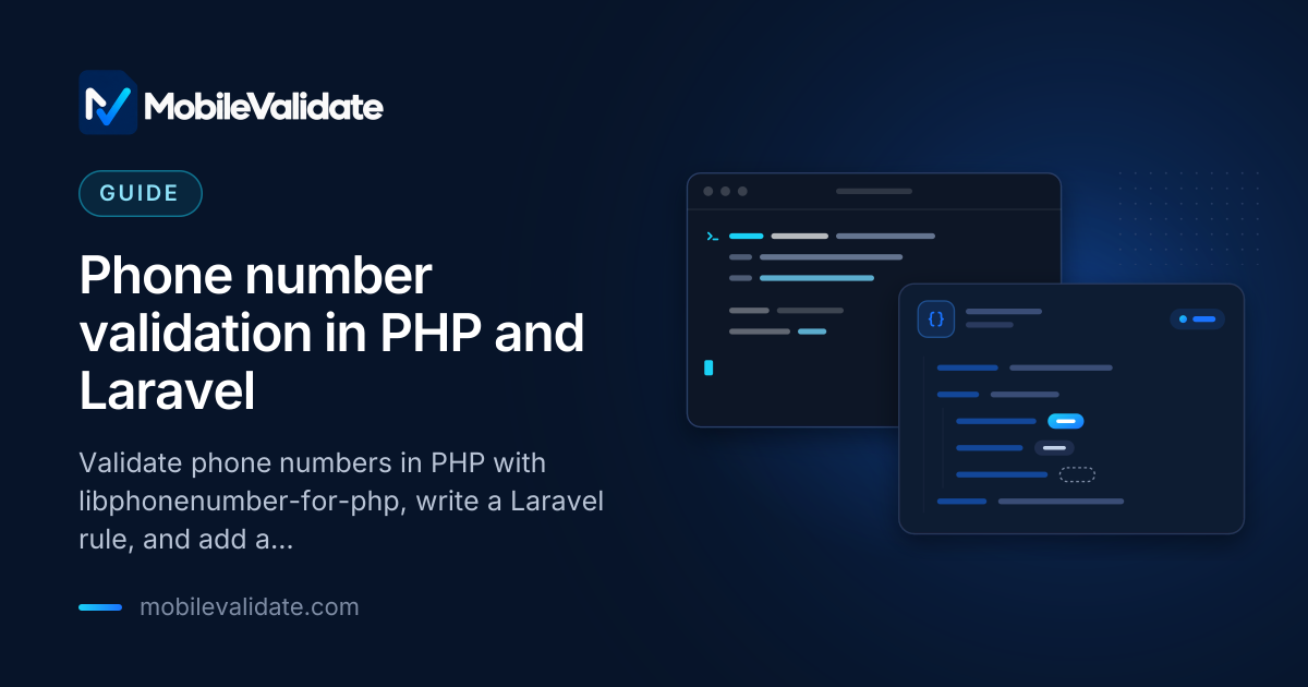 Cover: Phone number validation in PHP and Laravel
