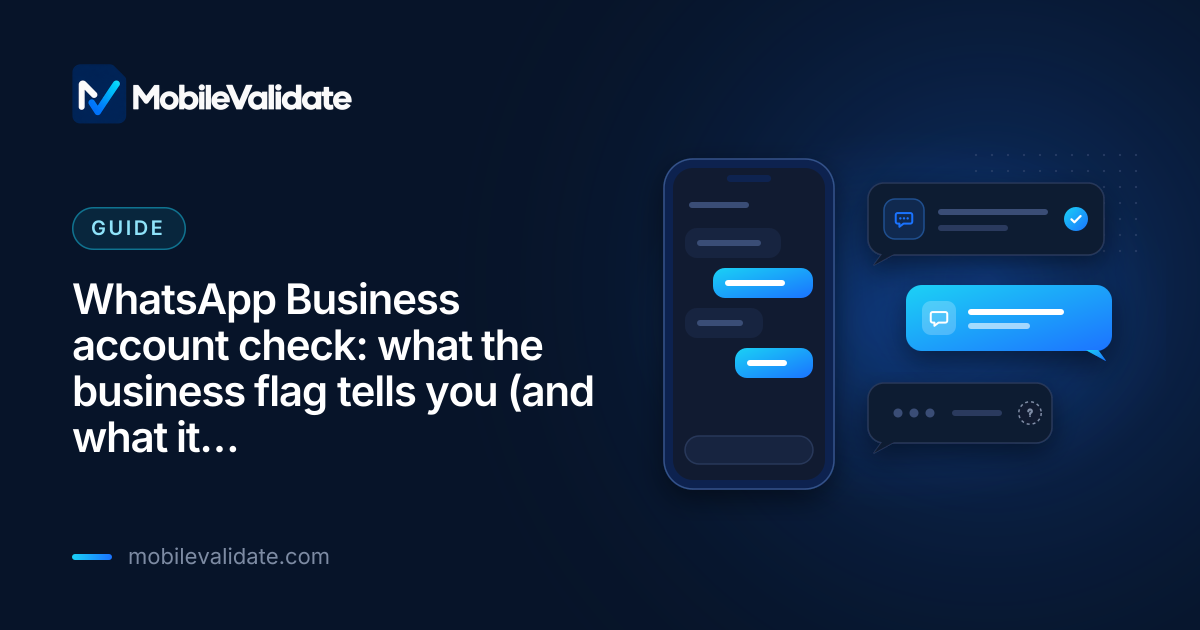 Cover: WhatsApp Business account check: what the business flag tells you (and what it doesn't)